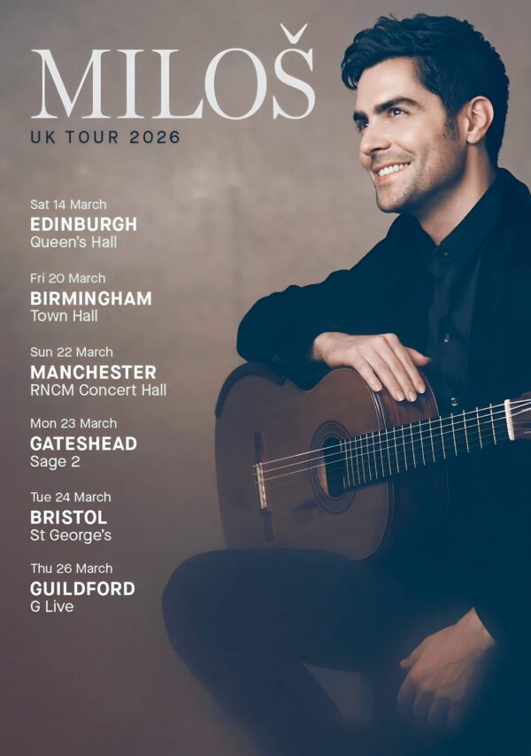 MILOS (singer) Abel 2026 UK Tour Poster