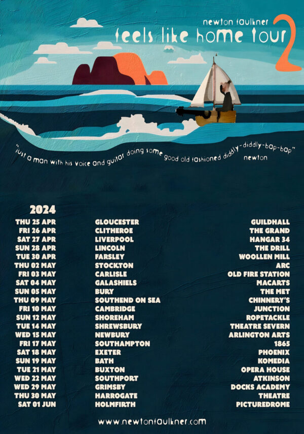 NEWTON FAULKER Feels Like Hope 2 2024 UK Tour Poster Print