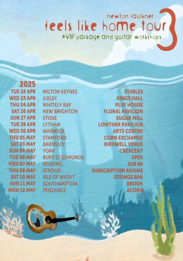 NEWTON FAULKER Feels Like Home 3 2025 UK Tour Poster Print