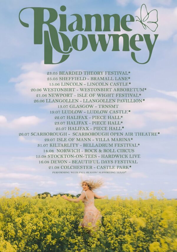 RIANNE DOWNEY The Consequence Of Love 2025 UK Tour Poster