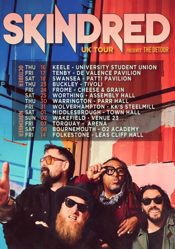 SKINDRED The Detour 2025 UK Tour Poster