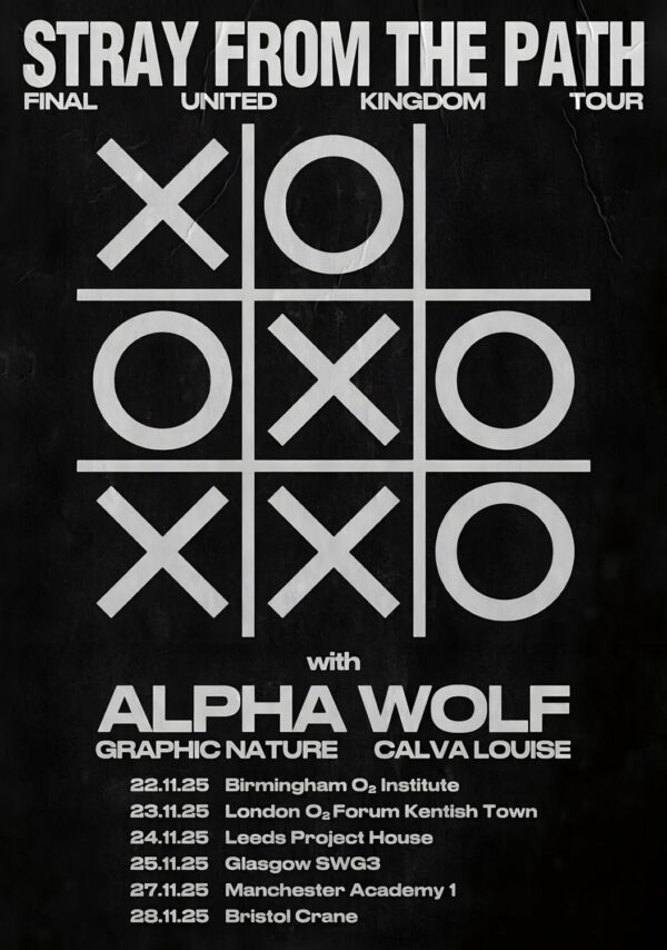 STRAY AWAY FROM THE PATH Clockworked 2025 UK Tour Poster
