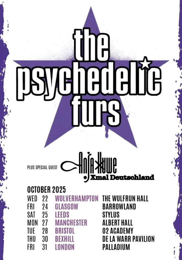THE PSYCHEDELIC FURS Live 2025 UK Tour Poster