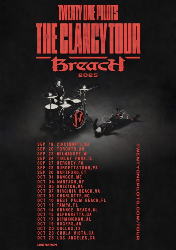 TWENTY ONE PILOTS The Clancy Tour Breach 2025 North America Tour Poster