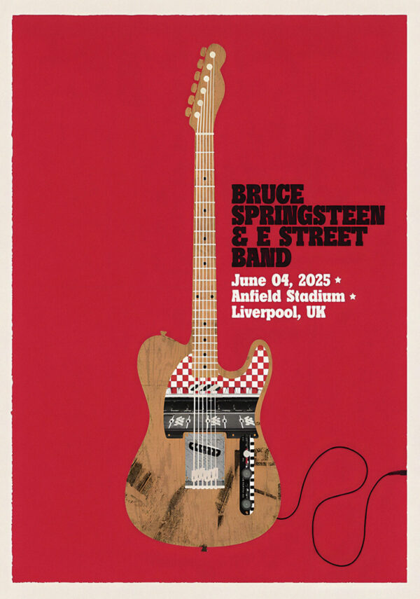 BRUCE SPRINGSTEEN & E Street Band 2025 World Tour: LIVERPOOL Anfield Stadium - 4 May 2025 Poster Print