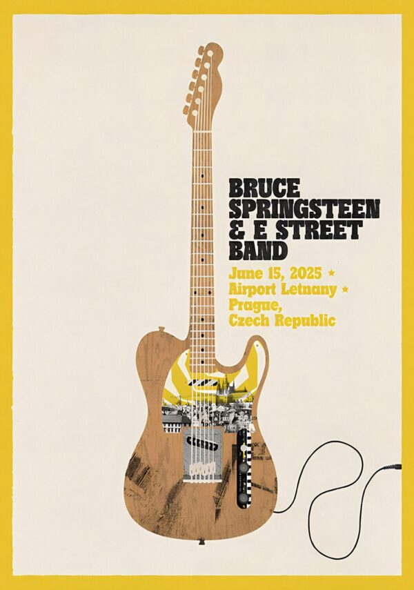 BRUCE SPRINGSTEEN & E Street Band 2025 World Tour: PRAGUE Airport Letnany - 15 June 2025 Poster Print