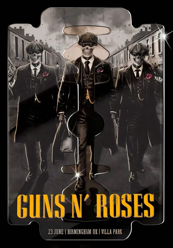 GUNS N ROSES Because What You Want 2025 UK Tour BIRMINGHAM Villa Park Poster Print