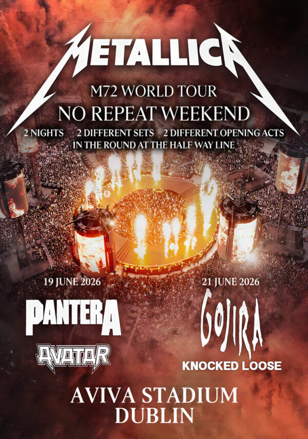 METALLICA M72 2026 Ireland Tour: DUBLIN Aviva Stadium Poster Print