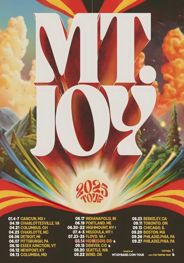 MT. JOY Home We Have Fun 2025 North America Tour Poster
