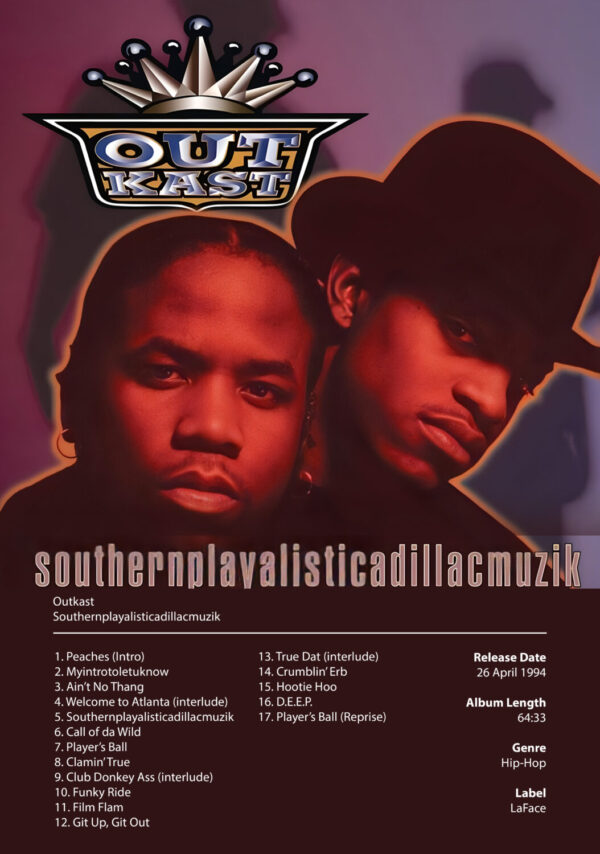 OUTKAST Southernplayalisticadillacmuzik (1994) - The Album Poster Print