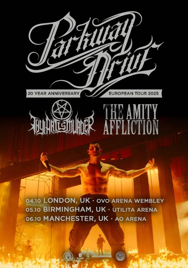 PARKWAY DRIVE Live 20th Anniversary UK Arena Tour Poster