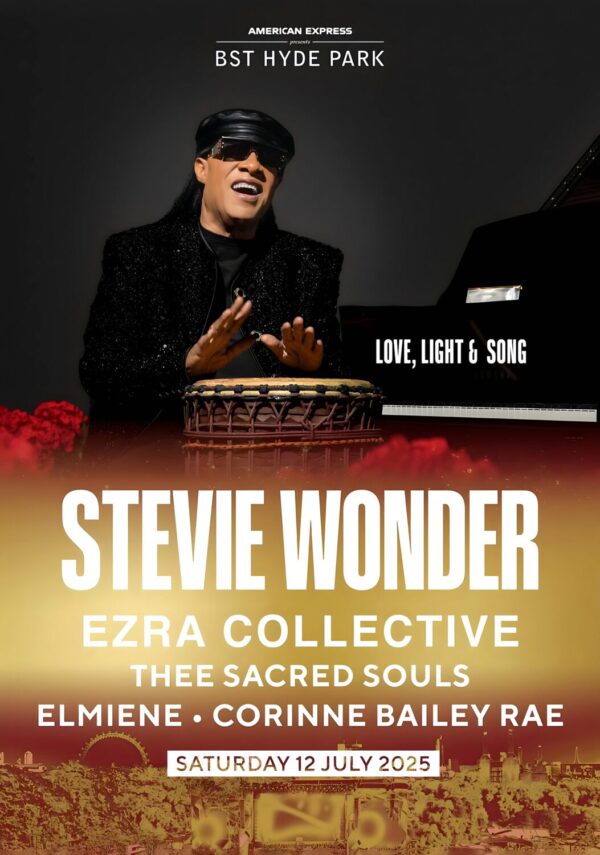 STEVIE WONDER Love, Light & Songs 2025 Tour LONDON BST (British Summer Time) Hyde Park – 12 July 2025 Poster Print