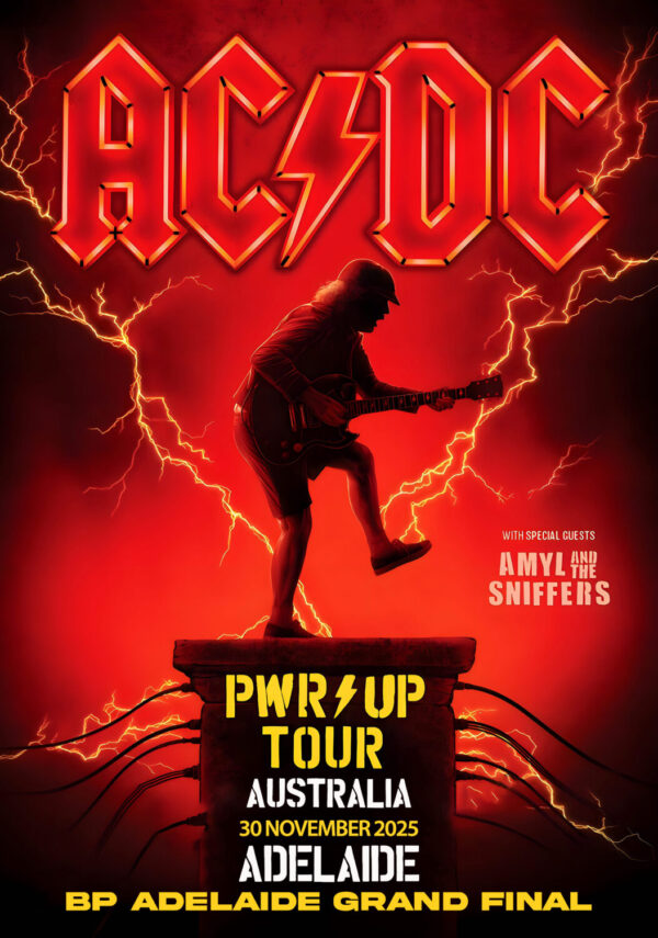 AC/DC Power Up (PWR UP) Australia 2025 Tour: ADELAIDE Grand Final Poster