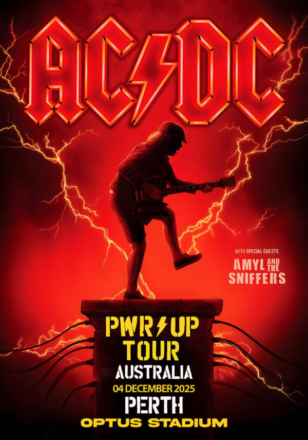 AC/DC Power Up (PWR UP) Australia 2025 Tour: PERTH Optus Stadium Poster