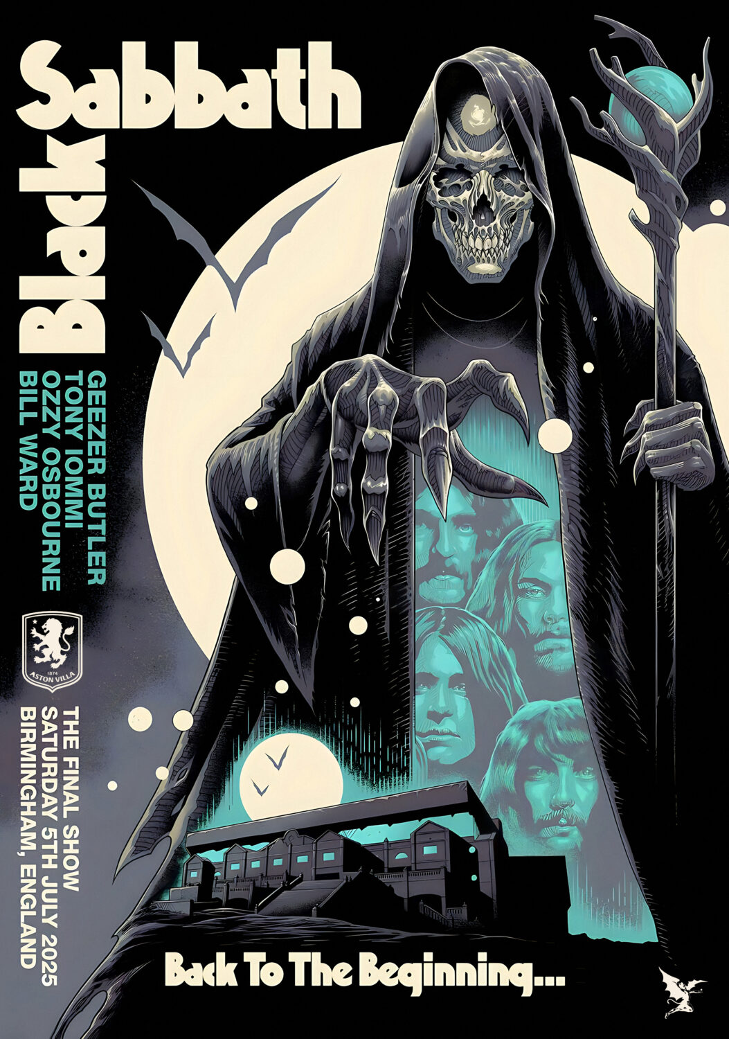 BLACK SABBATH Birmingham Villa Park - 5 July 2025 Tour Poster