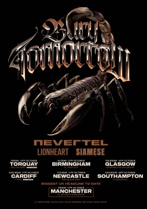 BURY TOMORROW Will You Haunt Me 2025 UK Tour Poster