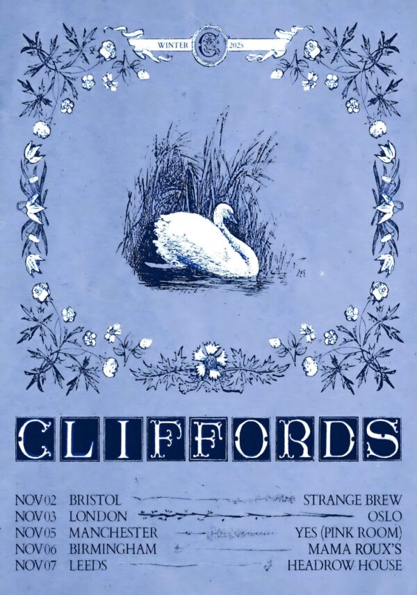 CLIFFORDS (band) Salt Of The Lee 2025 UK Tour Poster