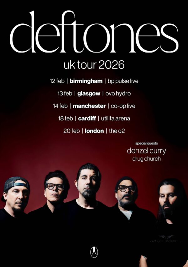 DEFTONES Private Music 2026 UK Arena Tour Poster