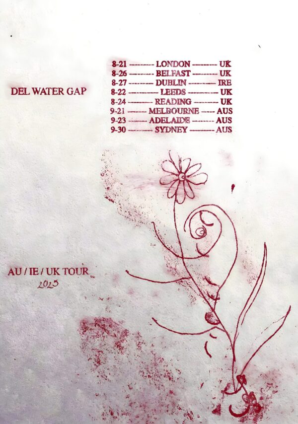 DEL WATER GAP Purple Teeth 2025 UK & Australia Tour Poster