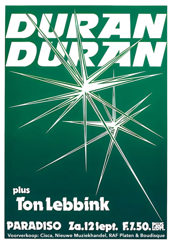 DURAN DURAN Live European Tour 1981: AMSTERDAM Paradiso Poster Print