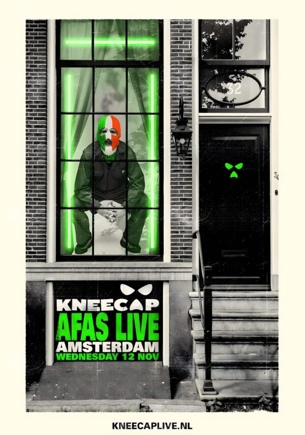 KNEECAP (band) H.O.O.D 2025 Tour: AMSTERDAM AFAS Live Poster