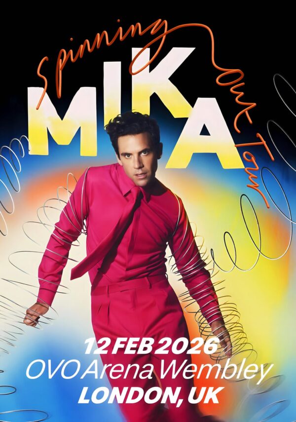 MIKA Spinning Out 2026 UK Tour: LONDON Wembley Arena Poster