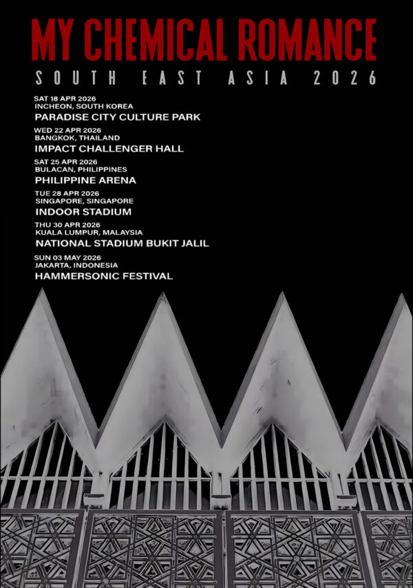 MY CHEMICAL ROMANCE South East Asia 2026 Tour Poster