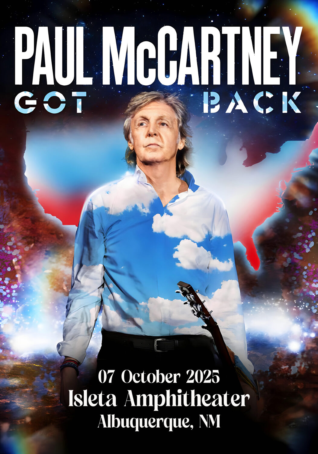 PAUL McCARTNEY Got Back 2025 Tour: ALBUQUERQUE Isleta Amphitheatre Poster Print