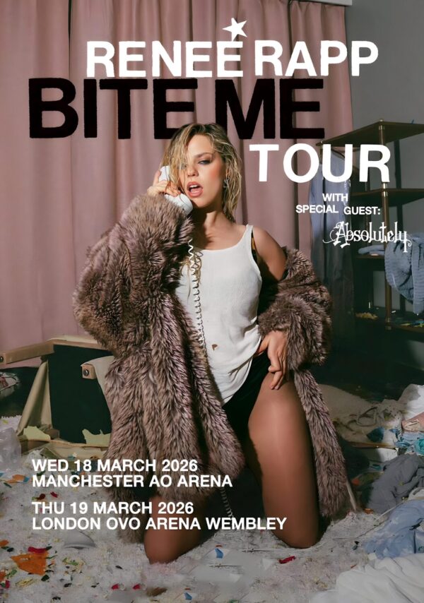 RENEE RAPP Bite Me 2026 UK Tour: MANCHESTER - LONDON Poster