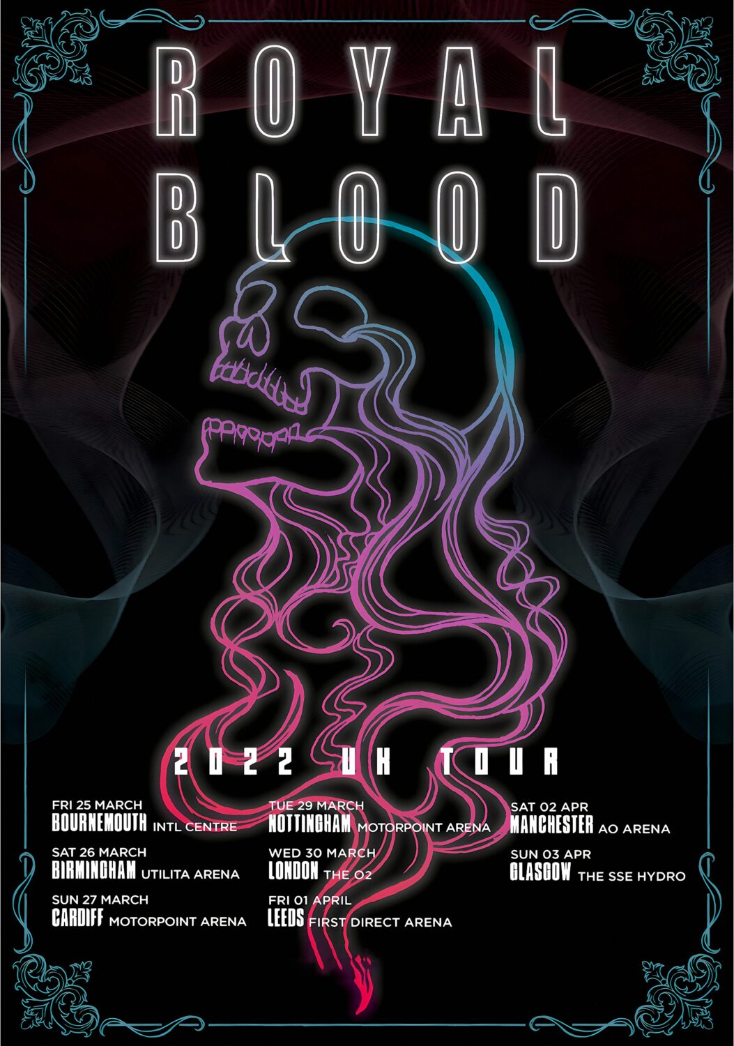 ROYAL BLOOD Typhoons 2022 UK Arena Tour Poster Print