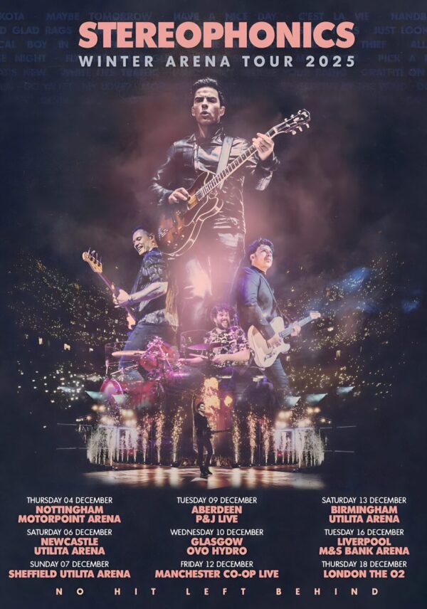 STEREOPHONICS No Hit Left Behind Winter 2025 UK Arena Tour Poster
