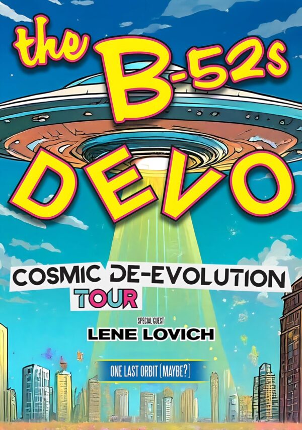 THE B52'S - DEVO Cosmic De-Evolution 2025 Tour Poster