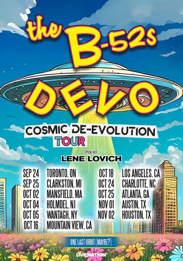 THE B52'S - DEVO Cosmic De-Evolution 2025 North America Tour Poster