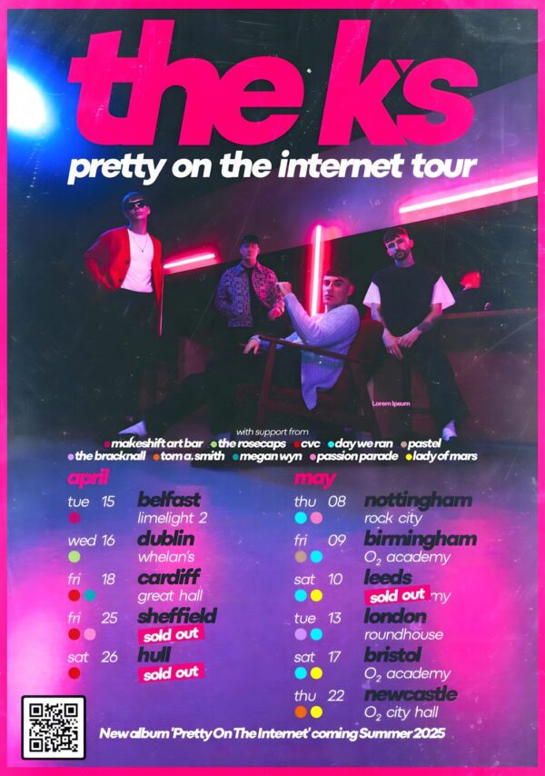 THE K'S Pretty On The Internet 2025 UK Tour Poster Print