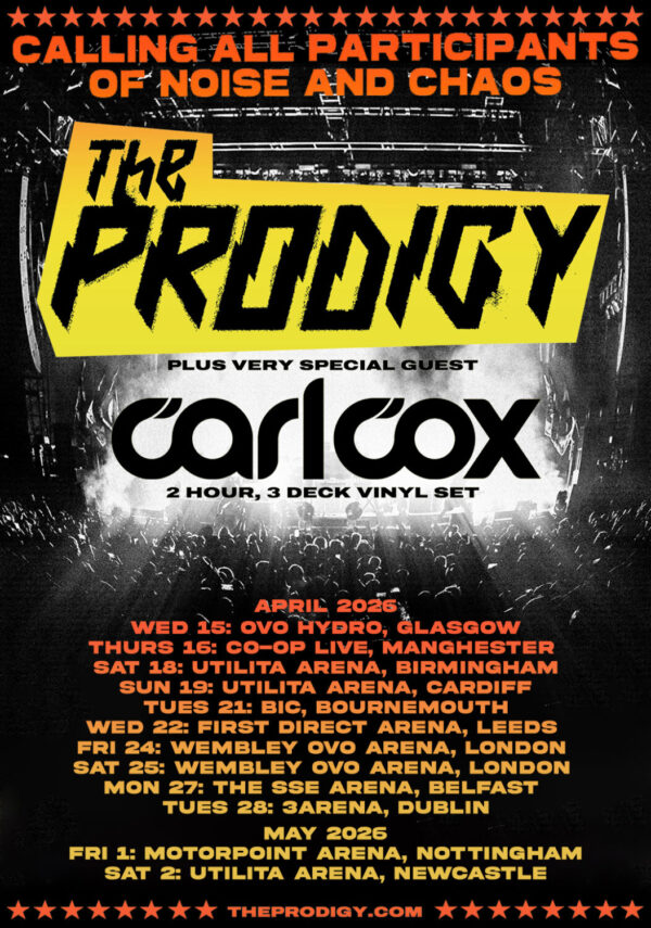THE PRODIGY Noise & Chaos 2026 UK & Ireland Tour Poster Print