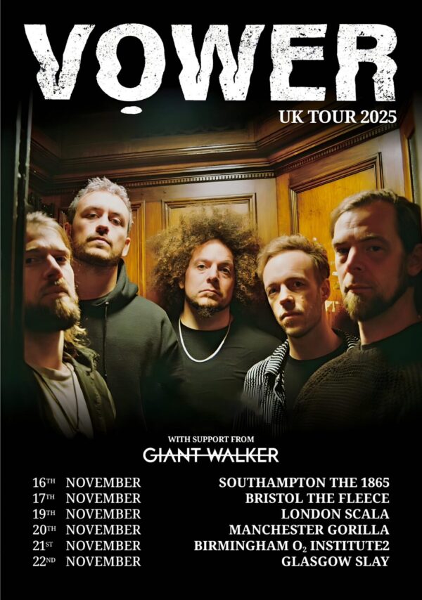 VOWER Moth Becomes The Flame 2025 UK Tour Poster