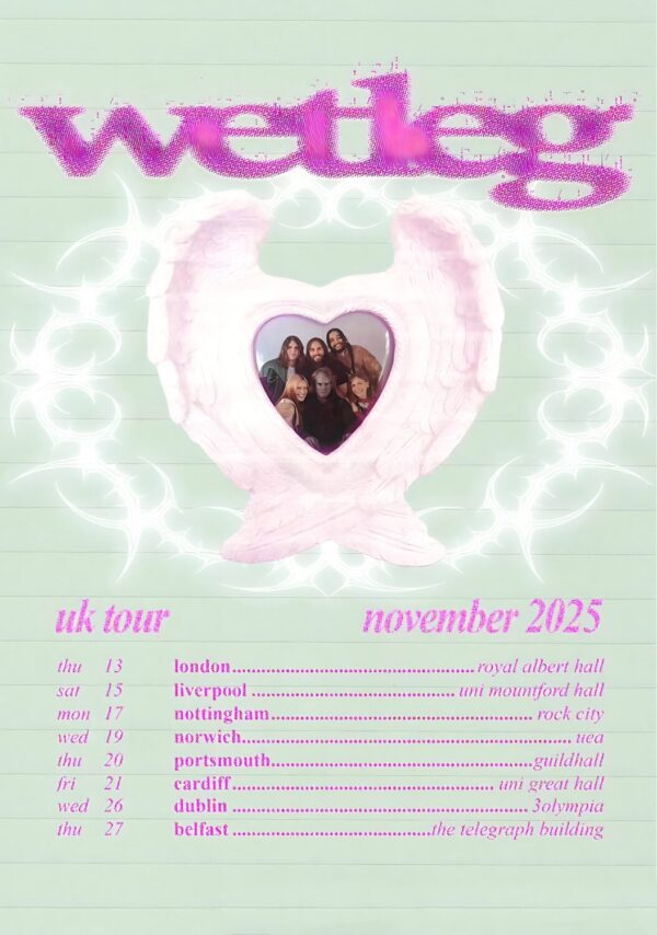WET LEG Moisturizer 2025 UK Tour Poster