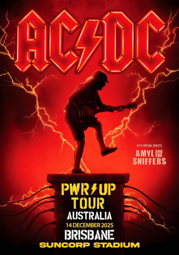 AC/DC Power Up (PWR UP) Australia 2025 Tour: BRISBANE Suncorp Stadium Poster