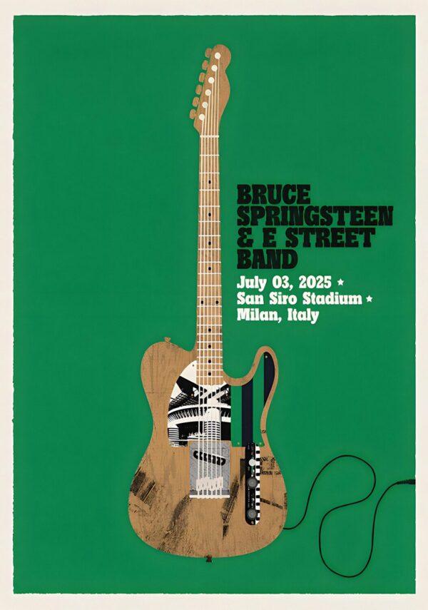 BRUCE SPRINGSTEEN & E Street Band 2025 World Tour: MILAN San Siro Stadium - 3 July 2025 Poster Print