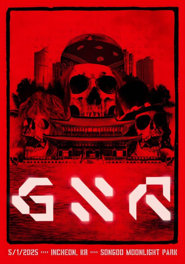 GUNS N ROSES Because What You Want 2025 Tour INCHEON Songod Moonlight Park Poster Print