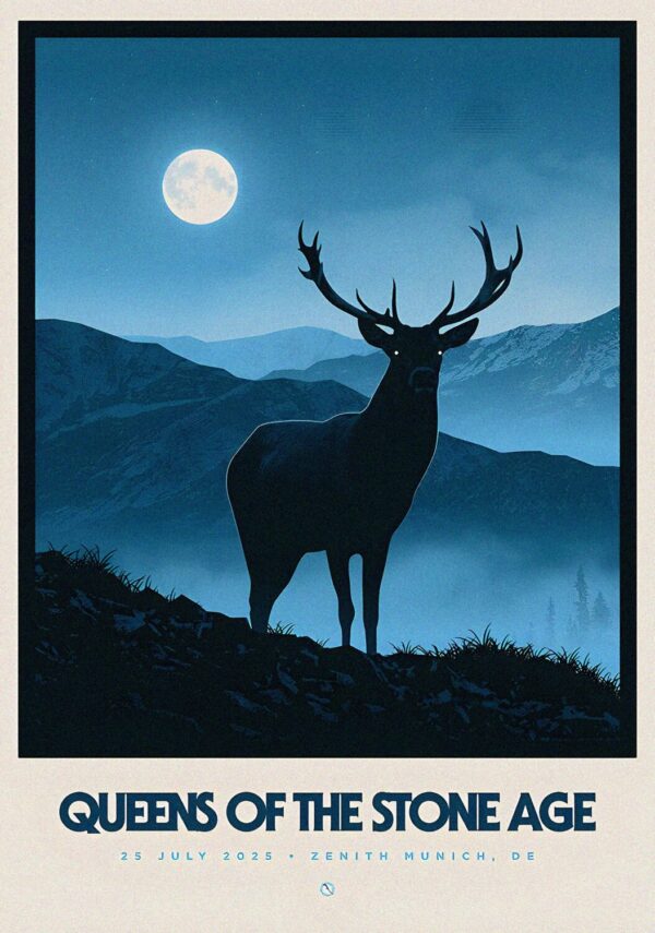 QUEENS OF THE STONE AGE End of Nero 2025 Tour: MUNICH Zenith Poster
