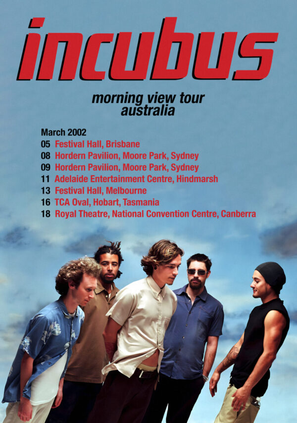 INCUBUS Morning View 2002 Australia Tour Poster Print