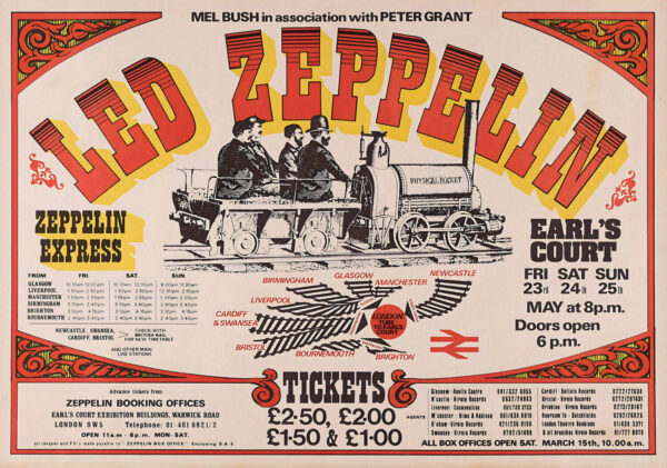 LED ZEPPELIN Physical Graffiti 1975 Tour: LONDON Earl's Court Poster Print