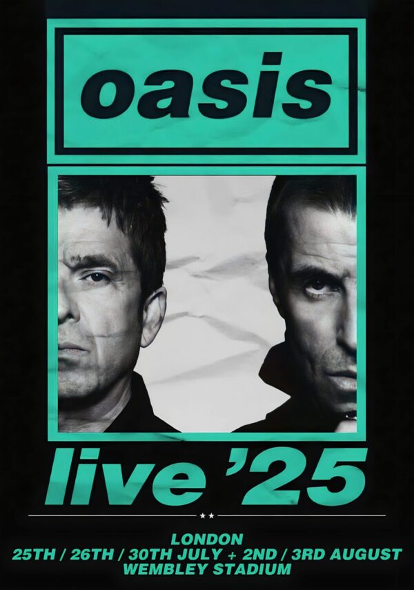 oasis 2025 edinburgh blue poster - prints4u