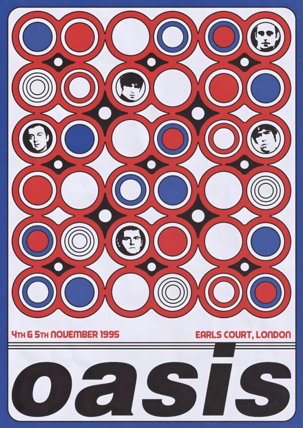 OASIS (What's the Story) Morning Glory? Tour: LONDON Earls Court 4/5 November 1995 Poster Print