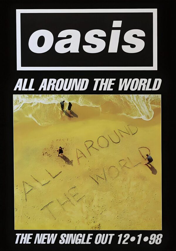 OASIS All Around The World - The Single Artwork Poster Print