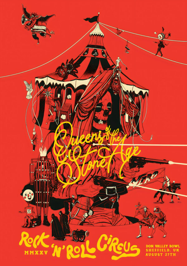 QUEENS OF THE STONE AGE End Is Nero Tour: SHEFFIELD Don Valley Bowl - 27 August 2025 Poster Print