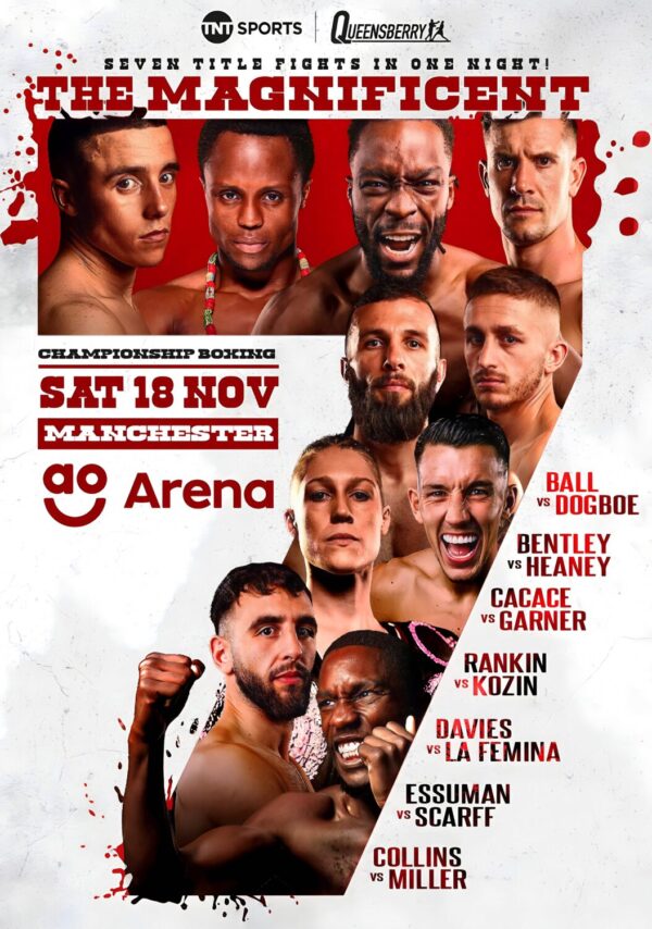 THE MAGNIFICENT SEVEN Nick Ball vs. Isaac Dogboe Manchester 2025 Boxing Fight Poster Print