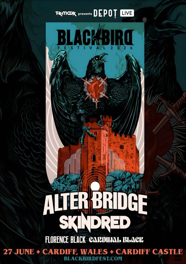 ALTER BRIDGE Blackbird Festival 2026: CARDIFF Castle Poster