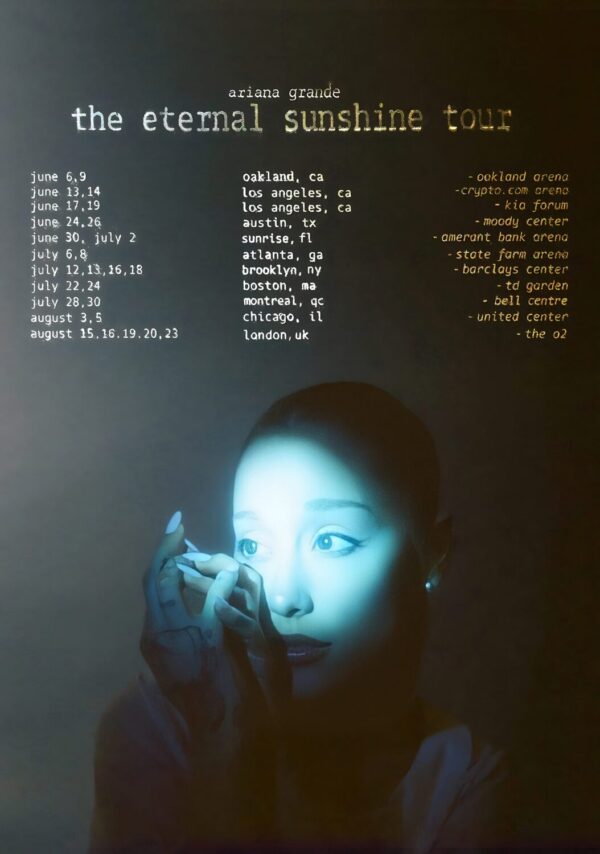 ARIANA GRANDE The Eternal Sunshine 2026 World Tour Poster